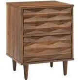 Vespera 2 Drawer Nightstand in Walnut Finish