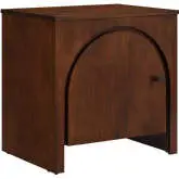 Appia Arched Door Nightstand in Walnut Finish Wood