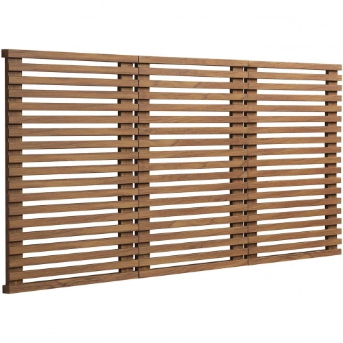 Render Wall Mount Queen Headboard in Walnut Finish