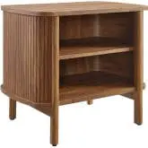 Cadence Open Nightstand in Walnut Brown Finish