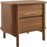 Cadence 2 Drawer Nightstand in Walnut Brown Finish