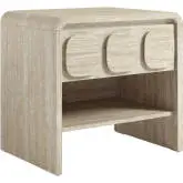 Toscana 1 Drawer Nightstand in Faux Travertine