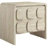 Toscana 2 Drawer Nightstand in Faux Travertine
