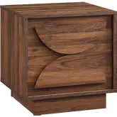 Bulwark 2 Drawer Nightstand in Walnut Finish