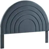 Solana Full Arched Headboard in Cadet Blue Performance Velvet