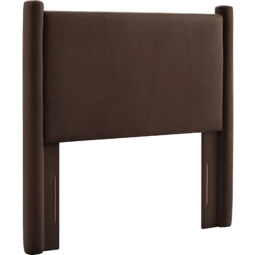 Rael Twin Headboard in Chocolate Brown Performance Velvet