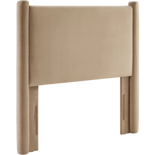 Rael Twin Headboard in Taupe Oatmeal Performance Velvet