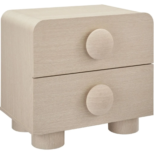 Sonnet 2 Drawer Nightstand in Ash Brown Finish