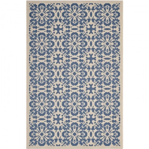 Ariana Vintage Floral Trellis 5 x 8 Indoor and Outdoor Area Rug