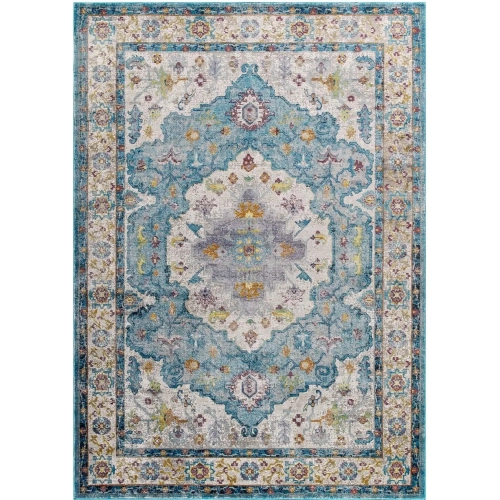 Success Anisah Distressed Vintage Floral Persian Medallion 8 x 10 Area Rug