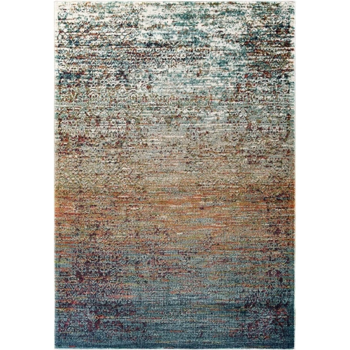 Tribute Jacinda Rustic Distressed Vintage Lattice 5 x 8 Area Rug in Multicolor