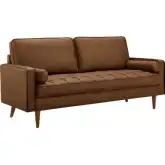 Valour Sofa in Tufted Brown Vegan Leather