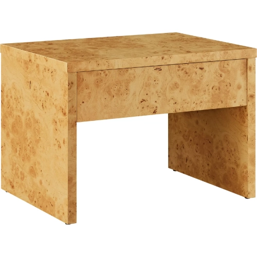 Hudson 1 Drawer Nightstand in Burl Wood Laminate