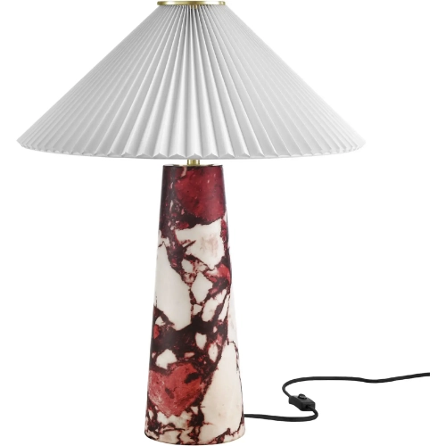 Nera Table Lamp in Red Marble