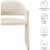 Talia Dining Arm Chair in Alabaster Neutral Performance Velvet