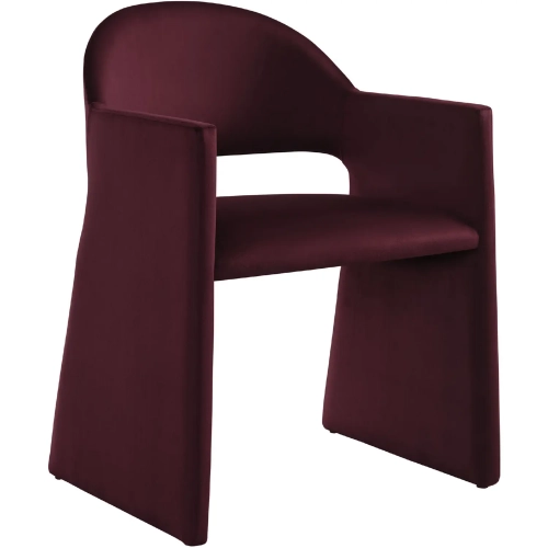 Talia Dining Arm Chair in Mulberry Performance Velvet