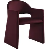Talia Dining Arm Chair in Mulberry Performance Velvet