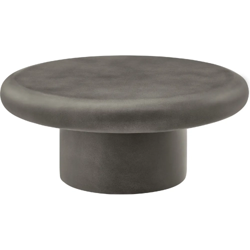 Argos Indoor Outdoor Round Coffee Table in Gray Concrete