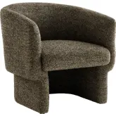 Muse Barrel Accent Chair in Antique Gray Boucle Fabric