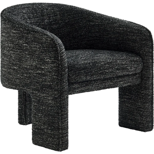 Greer Accent Arm Chair in Charcoal Black Boucle Fabric