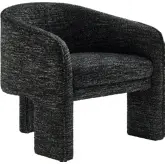 Greer Accent Arm Chair in Charcoal Black Boucle Fabric