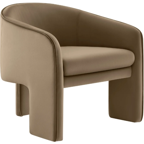 Greer Accent Arm Chair in Taupe Performance Velvet