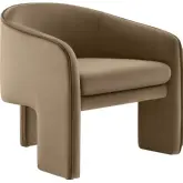 Greer Accent Arm Chair in Taupe Performance Velvet