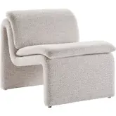 Dune Armless Accent Chair in Parchment Neutral Boucle Fabric