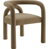 Astrid Dining Chair in Camel Brown Performance Velvet