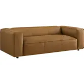 Auren Sofa in Camel Brown Vegan Leather