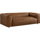 Auren Sofa in Coffee Brown Vegan Leather