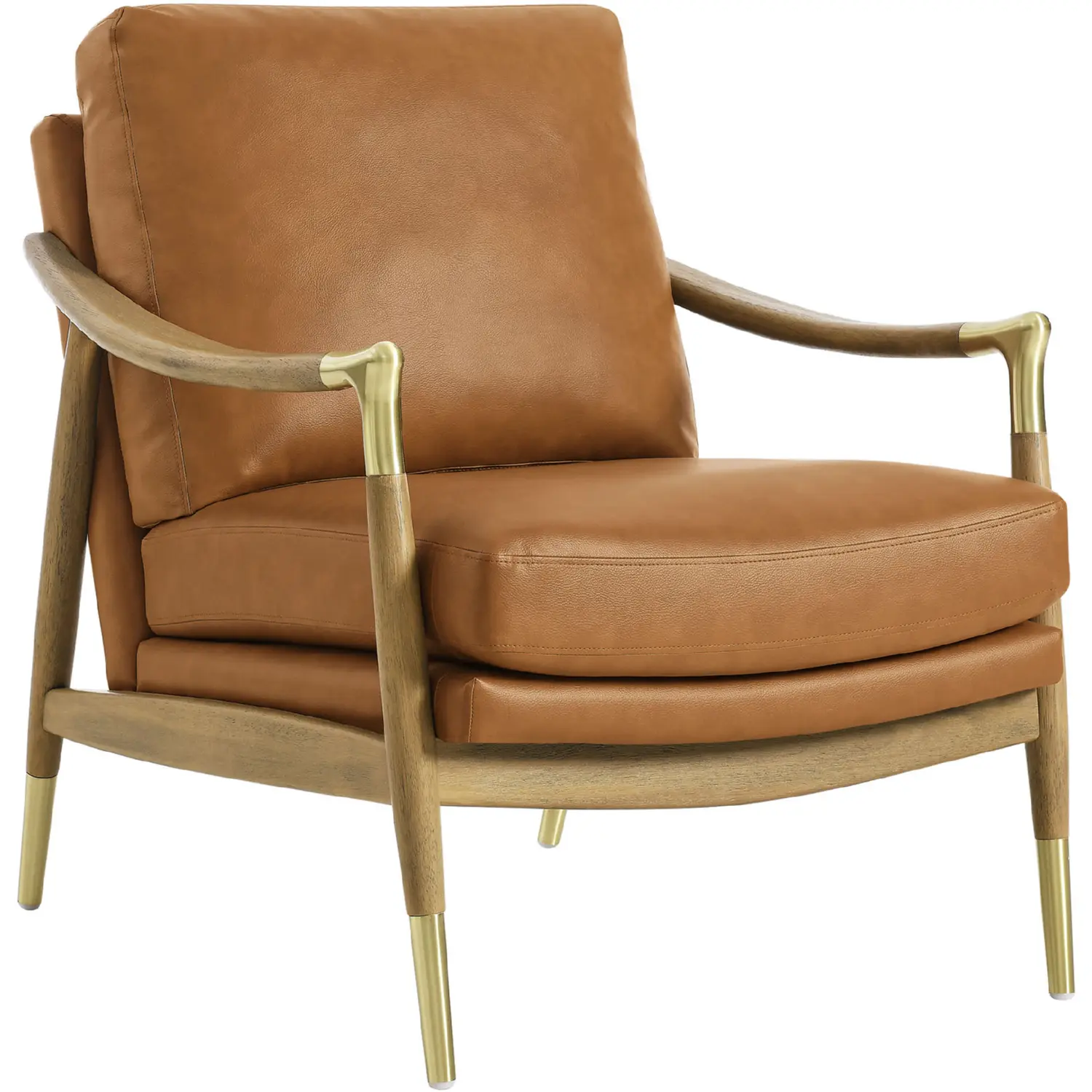 Modway EEI-7138-TAN-WAL Langford Accent Arm Chair in Tan Brown