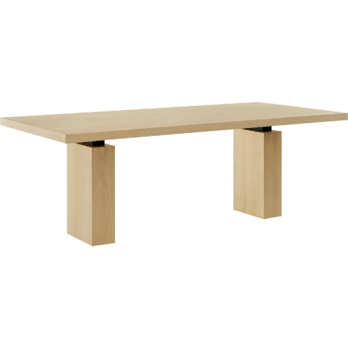 Piston 82" Dining Table in Natural Finish Wood & Black Metal