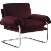 Ansel Accent Chair in Mulberry Red Performance Velvet