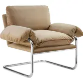 Ansel Accent Chair in Taupe Brown Performance Velvet