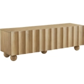 Sorren Scalloped 54" TV Stand in Natural Finish Wood