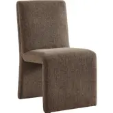Emory Slipper Dining Chair in Mocha Fabric