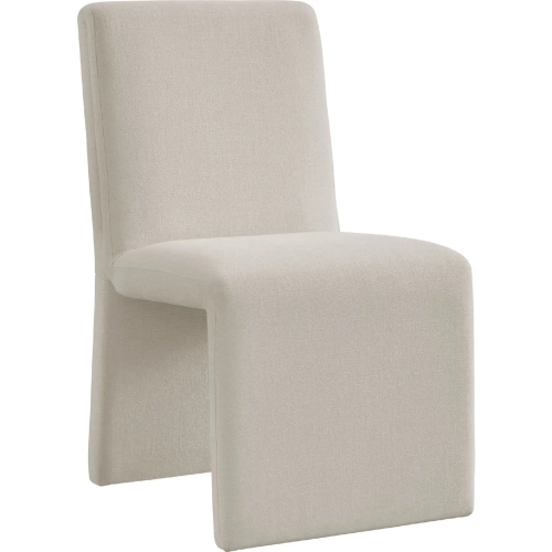 Emory Slipper Dining Chair in Salt Fabric
