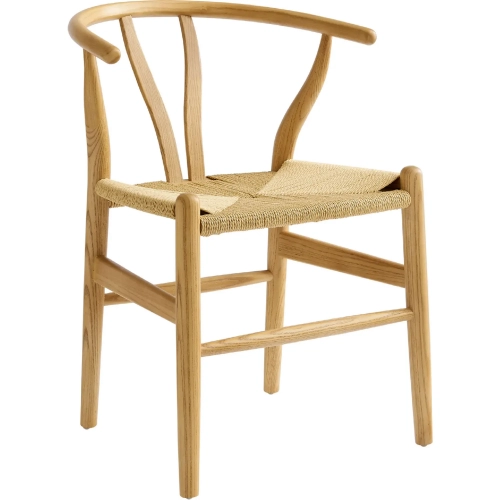 Amish 29" Dining Chair in Natural Wood & Woven Paper Rope