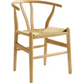 Amish 29" Dining Chair in Natural Wood & Woven Paper Rope
