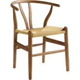 Amish 29" Dining Chair in Walnut Finish Wood & Woven Paper Rope