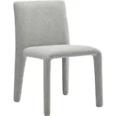 Rhodes Dining Chair in Dove Gray Textured Chenille Fabric
