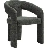 Oslo Barrel Dining Accent Chair in Anthracite Gray Fabric