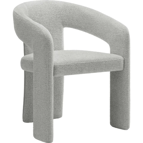 Oslo Barrel Dining Accent Chair in Dove Gray Fabric