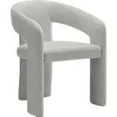 Oslo Barrel Dining Accent Chair in Dove Gray Fabric