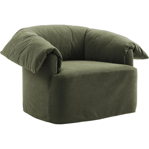 Lark Slipcovered Oversized Arm Chair in Sage Green Fabric