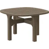 Saratoga Square Outdoor Side Table in Weathered Gray Teak