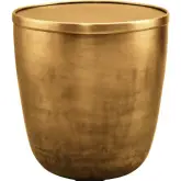 Viora Storage Side Table in Burnished Brass