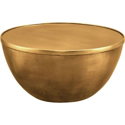 Viora 32" Storage Coffee Table in Burnished Brass