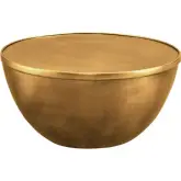 Viora 32" Storage Coffee Table in Burnished Brass